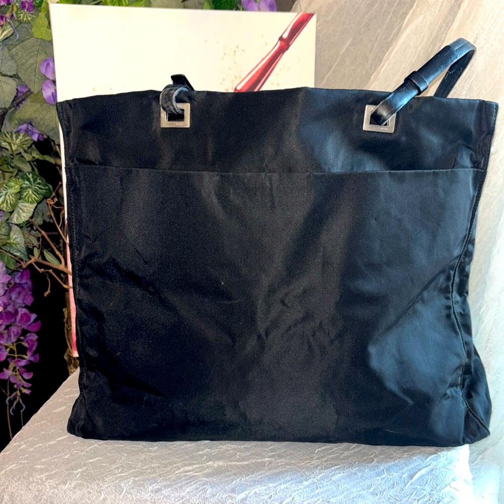 Authentic Prada ￼ black nylon large tote